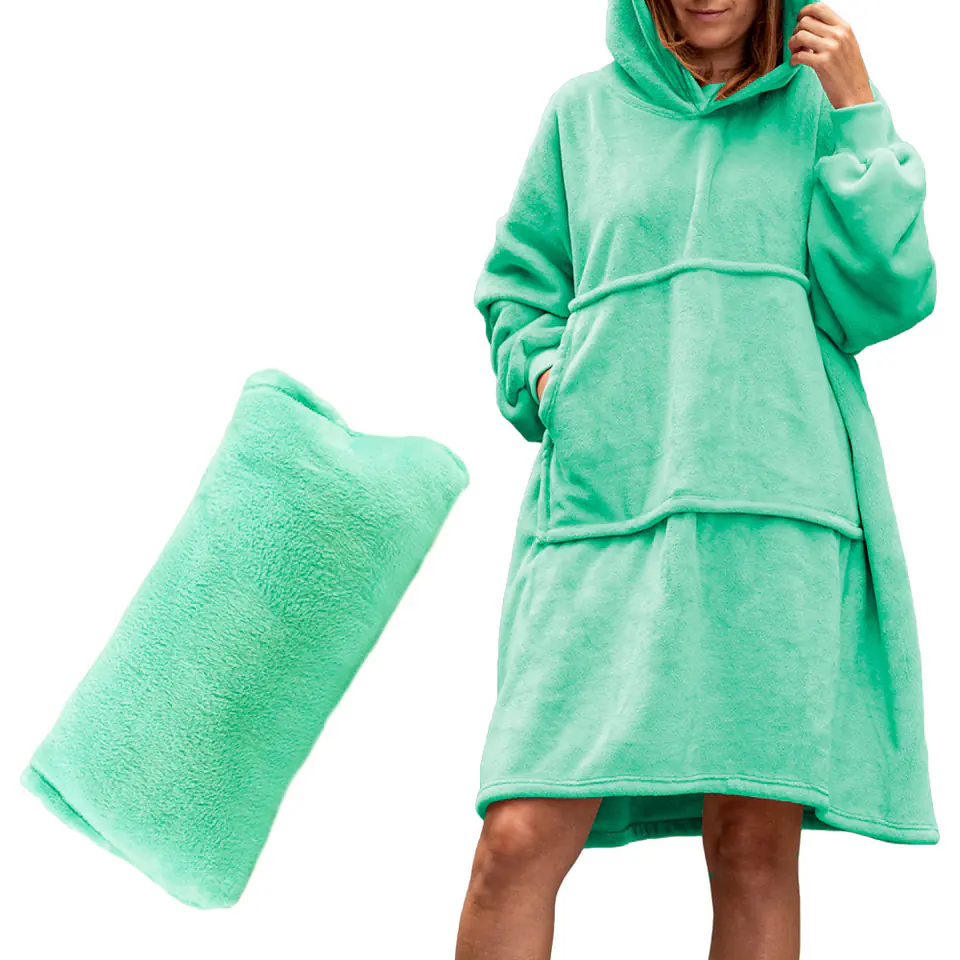 ⁨Blouse Hoodie XXL Blanket Warm Mint⁩ at Wasserman.eu