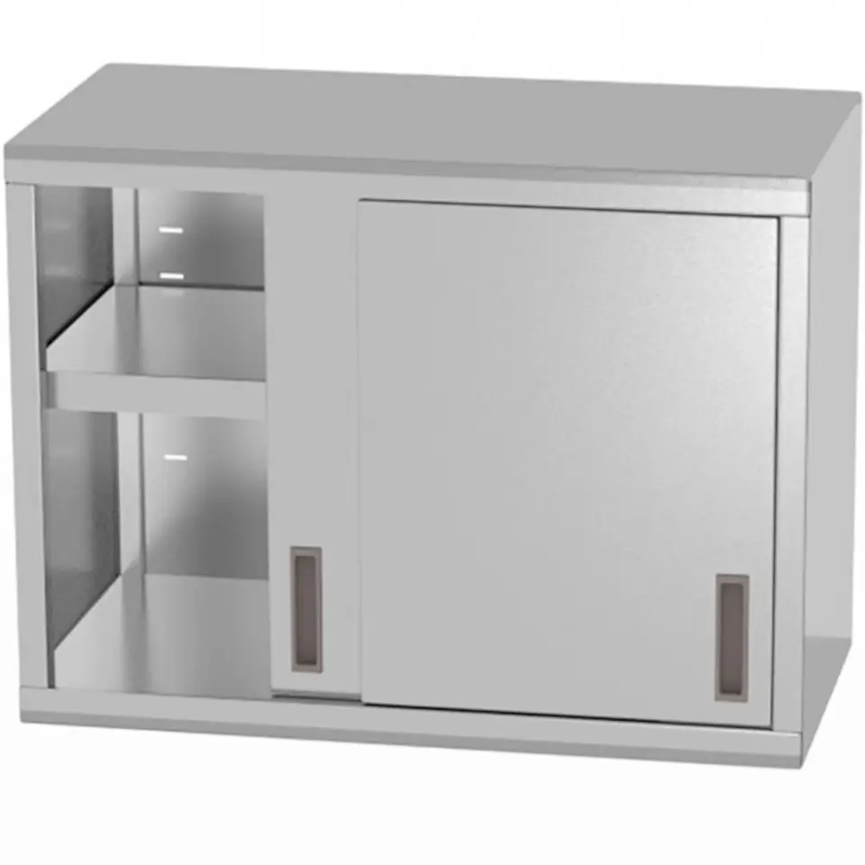 ⁨Szafka wisząca gastronomiczna z drzwiami suwanymi nierdzewna spawana 80x40x60 cm - Hendi 814178⁩ w sklepie Wasserman.eu