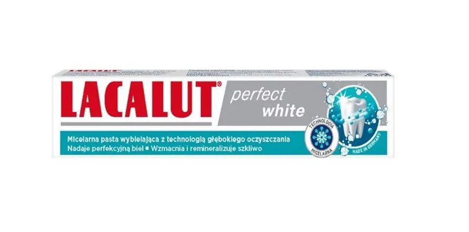 ⁨Lacalut Pasta do zębów Perfect White 75ml⁩ w sklepie Wasserman.eu