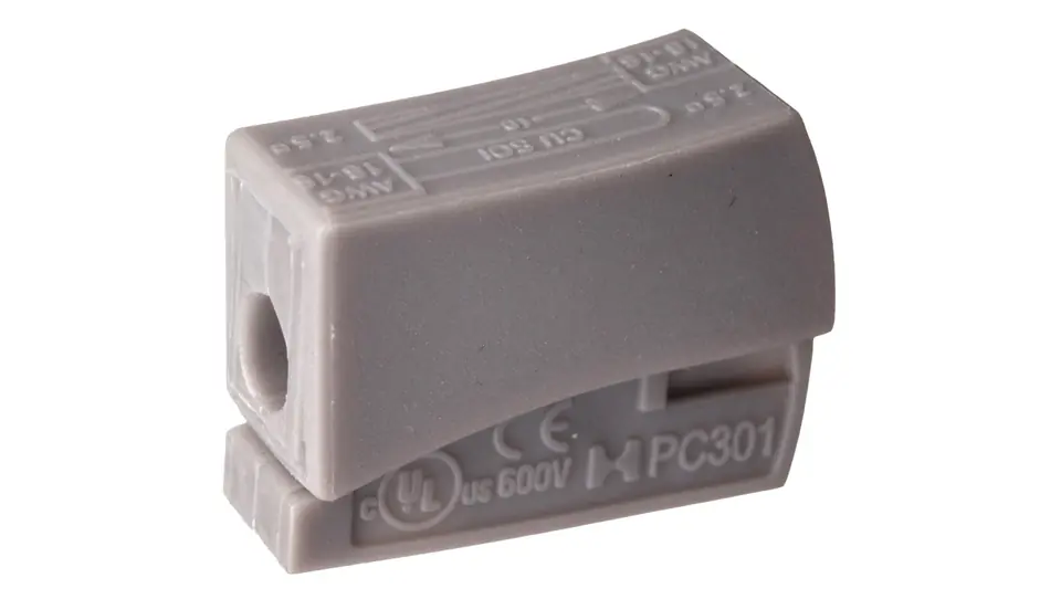 ⁨Quick coupling 1x0,5-2,5mm2 light grey PC301-CL 89006002 /100pcs/⁩ at Wasserman.eu