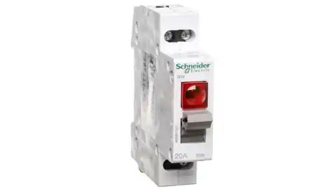 ⁨Rozłącznik modułowy 20A 1P z lampką sygnalizacyjną iSW A9S61120⁩ w sklepie Wasserman.eu