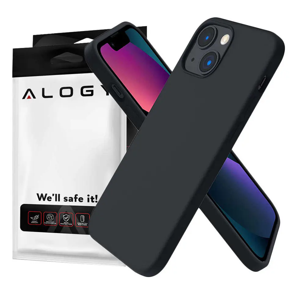 ⁨Etui ochronne Alogy Ultra Slim Case do Apple iPhone 13 Mini Czarne⁩ w sklepie Wasserman.eu