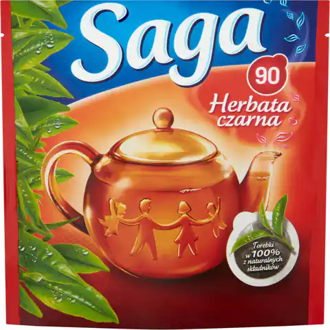 ⁨Herbata SAGA czarna ekspresowa 90 torebek⁩ w sklepie Wasserman.eu