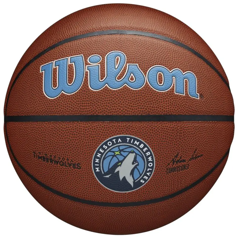 ⁨Piłka Wilson NBA Team Minnesota Timberwolves Ball WTB1300 (kolor Brązowy, rozmiar 7)⁩ w sklepie Wasserman.eu