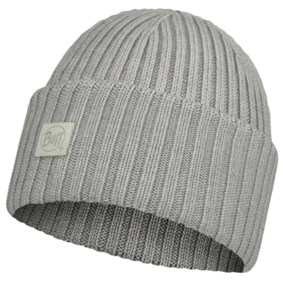 ⁨Czapka Buff Ervin Merino Hat Beanie (kolor Szary/Srebrny, rozmiar One size)⁩ w sklepie Wasserman.eu