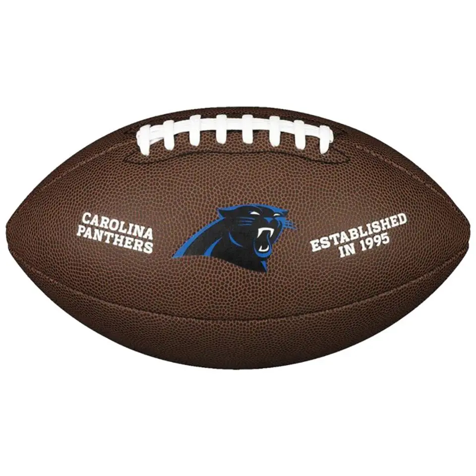 ⁨Piłka Wilson NFL Team Logo Carolina Panthers Ball (kolor Brązowy, rozmiar 9)⁩ w sklepie Wasserman.eu