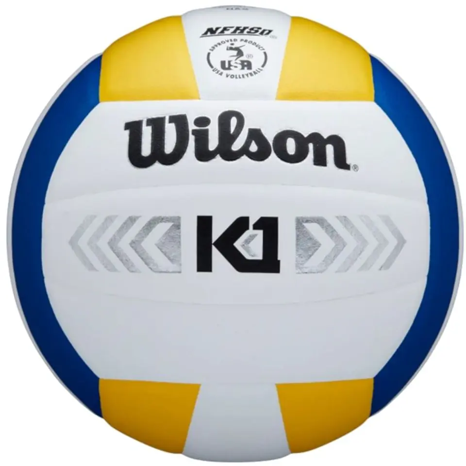 ⁨Piłka Wilson K1 Silver Volleyball (kolor Wielokolorowy, rozmiar 5)⁩ w sklepie Wasserman.eu