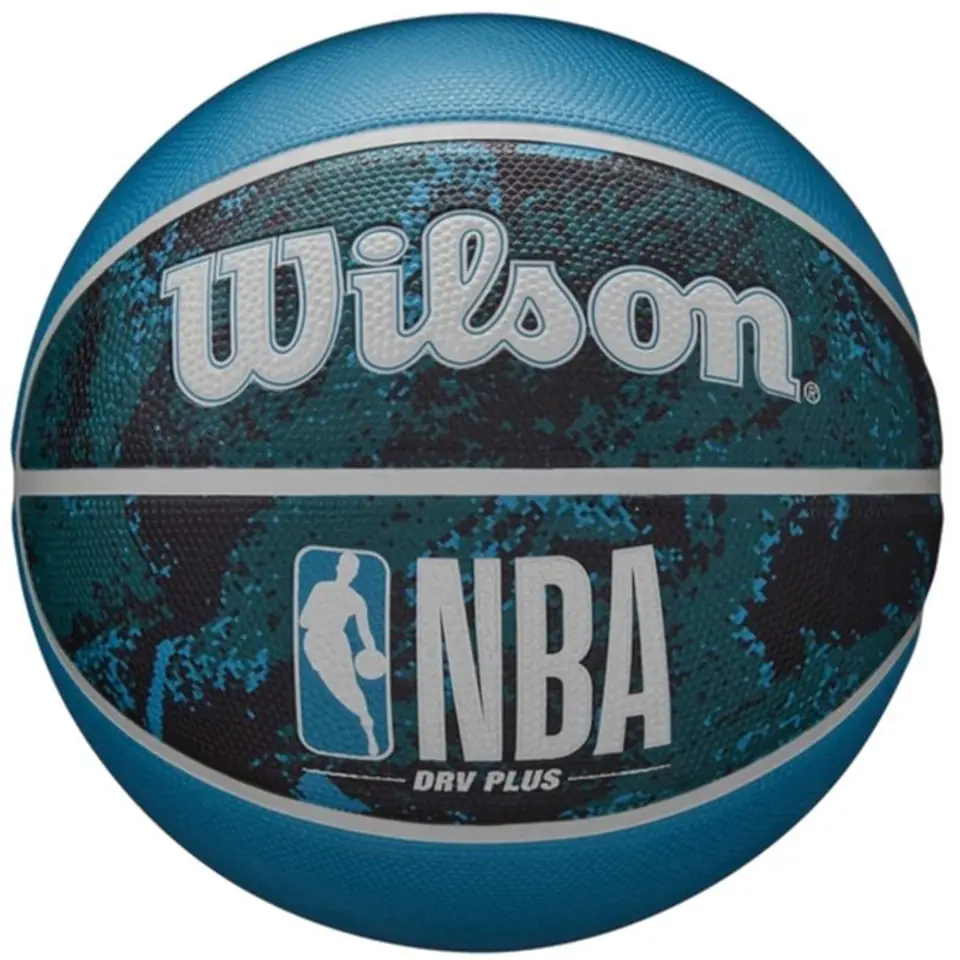 ⁨Piłka do koszykówki Wilson NBA Drv Plus Vibe (kolor Czarny. Niebieski, rozmiar 6)⁩ w sklepie Wasserman.eu