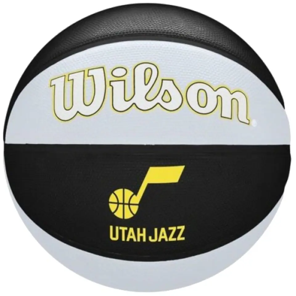 ⁨Piłka Wilson NBA Team Tribute Utah Jazz Ball (kolor Biały. Czarny, rozmiar 7)⁩ w sklepie Wasserman.eu