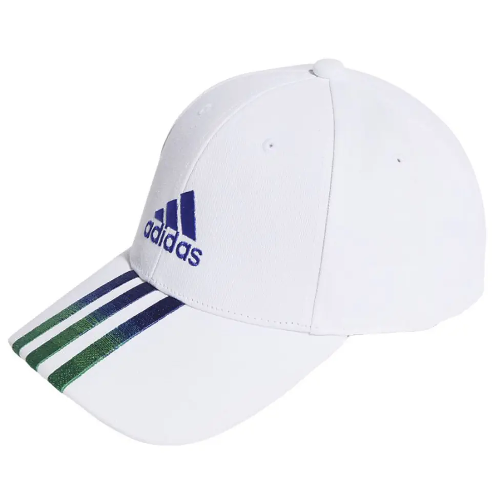 ⁨Czapka z daszkiem adidas BBall Cap 3 Stripes FA (kolor Biały)⁩ w sklepie Wasserman.eu