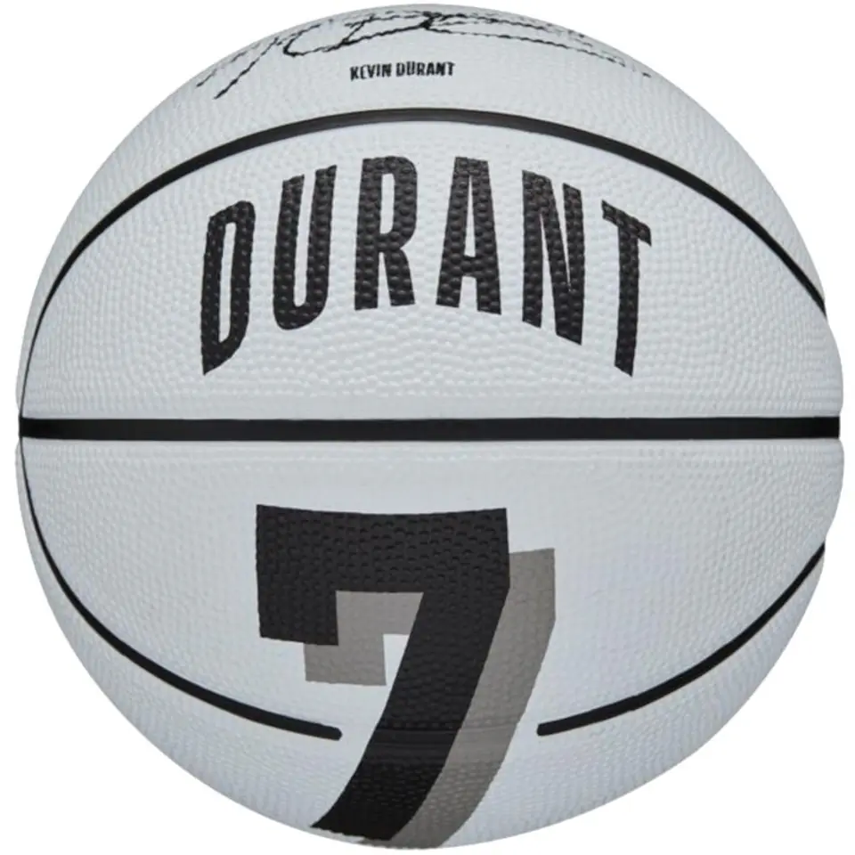 ⁨Piłka do koszykówki Wilson NBA Player Icon Kevin Durant Mini Ball (kolor Biały, rozmiar 3)⁩ w sklepie Wasserman.eu