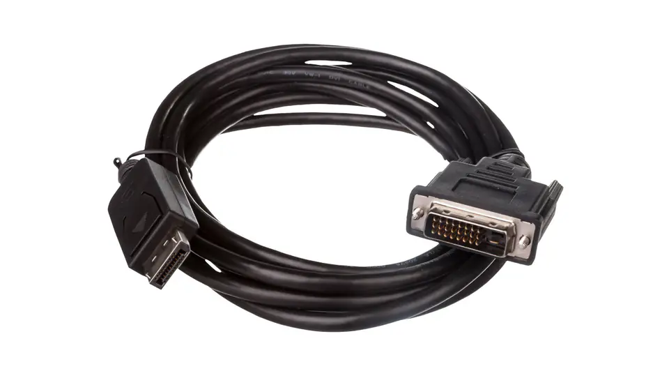 ⁨Kabel adapter DisplayPort 1.2 Typ DP/DVI-D(24+1), M/M czarny 3m AK-340301-030-S⁩ w sklepie Wasserman.eu