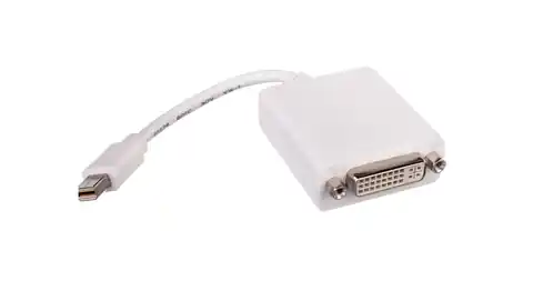 ⁨Kabel adapter miniDisplayPort 1.1a Typ miniDP/DVI-I(24+5), M/Ż biały 0,15m AK-340406-001-W⁩ w sklepie Wasserman.eu