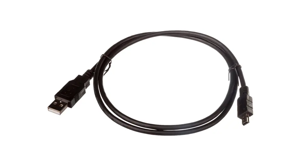 ⁨USB cable 1m black USB A/M plug - miniUSB B/M plug s/USB 2.0 AK-300108-010-S⁩ at Wasserman.eu