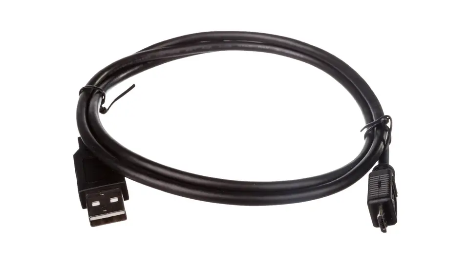 ⁨Kabel USB 1m czarny USB A/M wtyk - microUSB B/M wtyk s/USB 2.0 AK-300110-010-S⁩ w sklepie Wasserman.eu