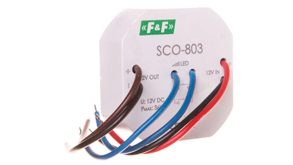 Ściemniacz LED 36W 12V DC z pamięcią (kapsułka fi55mm) SCO-803 w sklepie Wasserman.eu