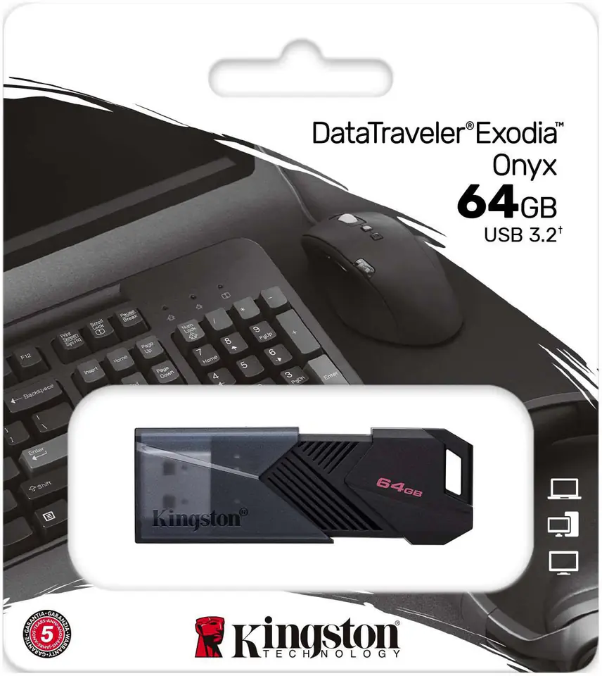 ⁨Pendrive Kingston Data Traveler Exodia Onyx 64GB USB3.2 Gen1⁩ w sklepie Wasserman.eu