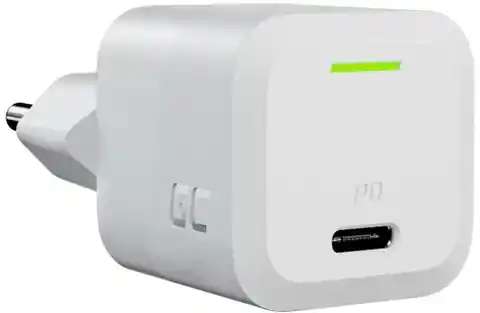 ⁨USB Charger Green Cell PowerGaN 33 W PD 3.0 QC 3.0 1x USB-C white⁩ at Wasserman.eu