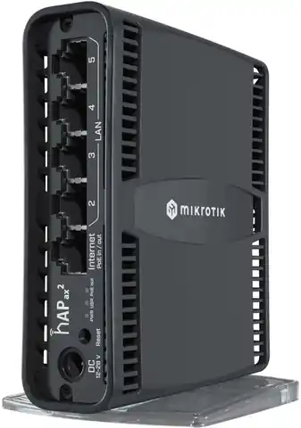 ⁨Mikrotik hAP ax2 wireless router Gigabit Ethernet Dual-band (2.4 GHz / 5 GHz) Black⁩ at Wasserman.eu