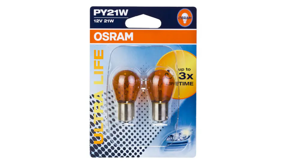Bulb for auxiliary lights PY21W 21W ULTRA LIFE 7507ULT-02B 4008321415165 at Wasserman.eu