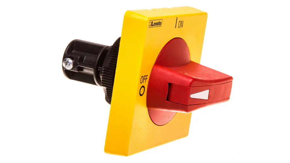⁨Manual drive for switches yellow/red padlock UL508A GAX64⁩ at Wasserman.eu