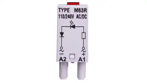 ⁨LED Signal Module, Red Diode, 110-230V AC/DC, L Module, M63R, GREY 854855⁩ at Wasserman.eu