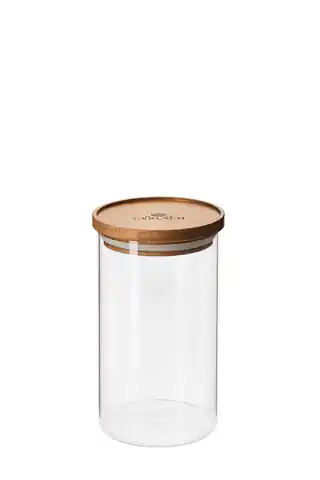 ⁨Container with acacia lid 900ml 9,5xh16,9cm⁩ at Wasserman.eu