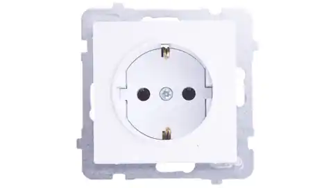 ⁨SONATA Single socket with/u Schuko white GP-1RS/m/00⁩ at Wasserman.eu