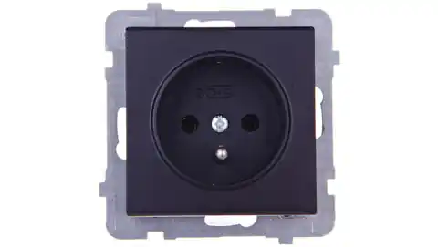 ⁨SONATA Single socket with/u black metallic GP-1RZ/m/33⁩ at Wasserman.eu