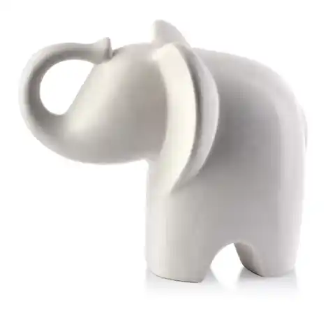 ⁨MIA WHITE Figure elephant 20x12xh15,5cm⁩ at Wasserman.eu