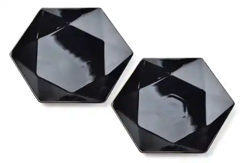 ⁨RALPH BLACK Komplet 2 talerzy płaskie 32,5x 28.5cm x h3cm⁩ w sklepie Wasserman.eu