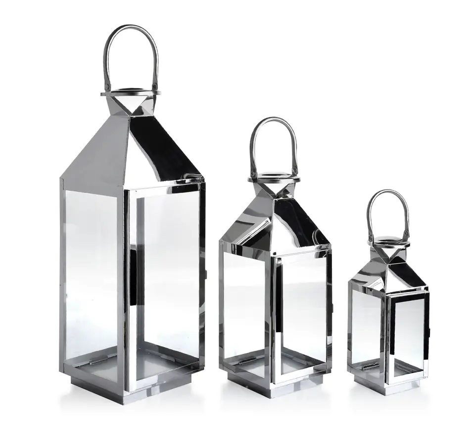 LORENZO SILVER KOMPLET 3 LATARNI w sklepie Wasserman.eu