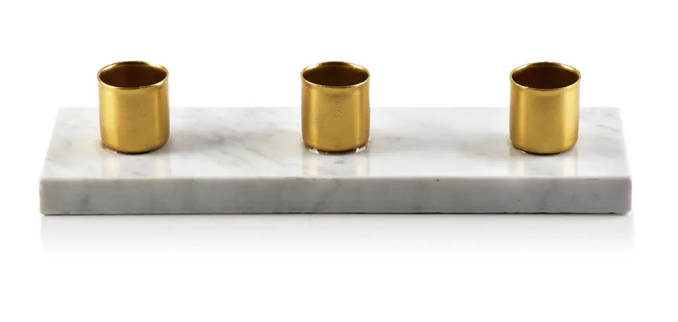 CEDRIC MARBLE Świecznik 20x6,5xh4cm 3 świece w sklepie Wasserman.eu