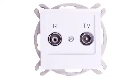 ⁨AS Gniazdo antenowe RTV końcowe 2,5-3dB białe GPA-GK/m/00⁩ w sklepie Wasserman.eu