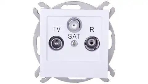 ⁨AS Gniazdo antenowe RTV-SAT przelotowe białe GPA-GSP/m/00⁩ w sklepie Wasserman.eu