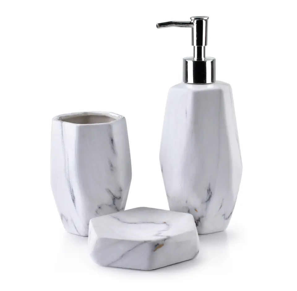 ⁨Bathroom set Odette Hexa Marble⁩ at Wasserman.eu