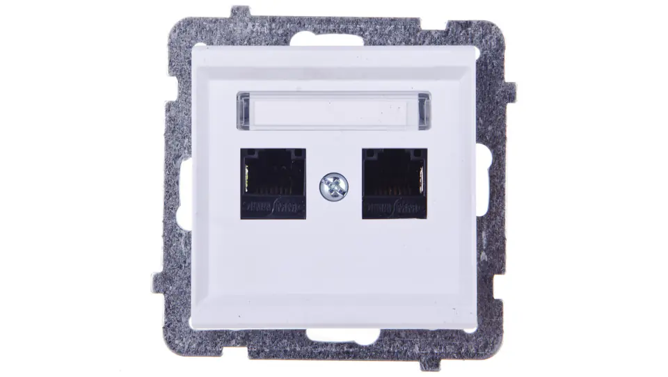 ⁨SONATA Computer socket double 2xRJ45 cat.5e white KRONE GPK-2R/K/m/00⁩ at Wasserman.eu