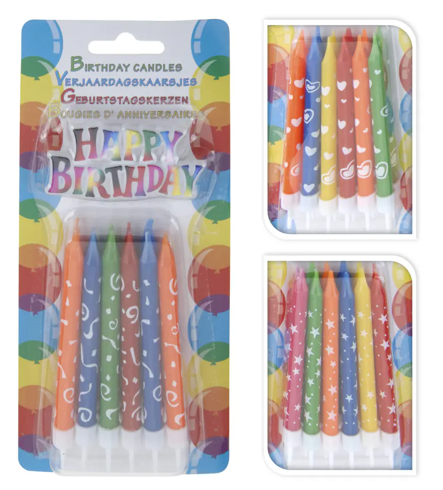 ⁨Komplet 12 świeczek urodzinowych⁩ w sklepie Wasserman.eu