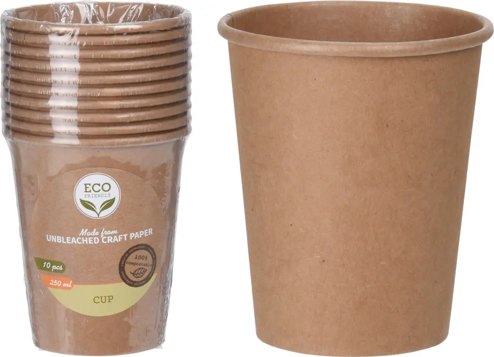 Set von 10PAPER CUPS 250ML im Wasserman.eu