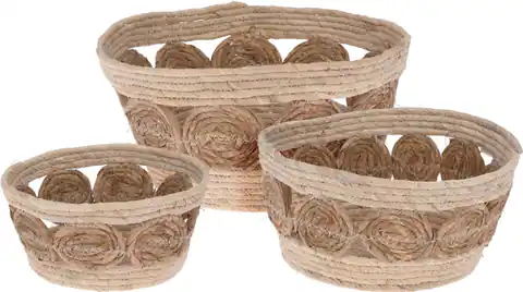 ⁨Basket with handles 28x28x23cm made of seagrass⁩ at Wasserman.eu