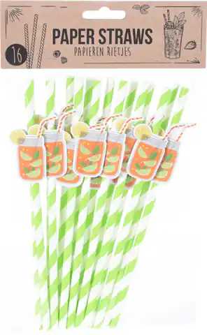 ⁨Set of 16 paper straws 4 types⁩ at Wasserman.eu