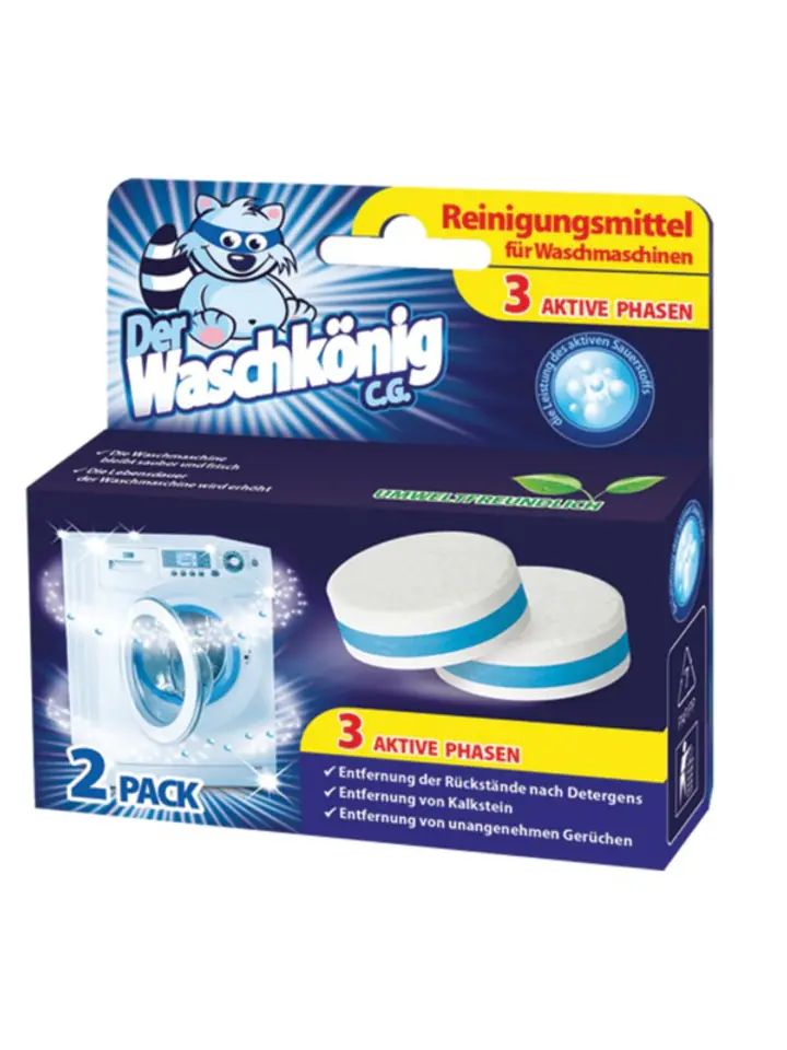 ⁨WASCHKONIG Czyścik do pralki w tabletkach 2szt 80g⁩ w sklepie Wasserman.eu