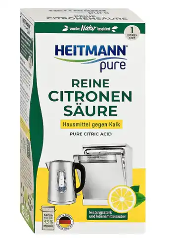 ⁨HEITMANN PURE Pure Citric Acid 350g Powder⁩ at Wasserman.eu