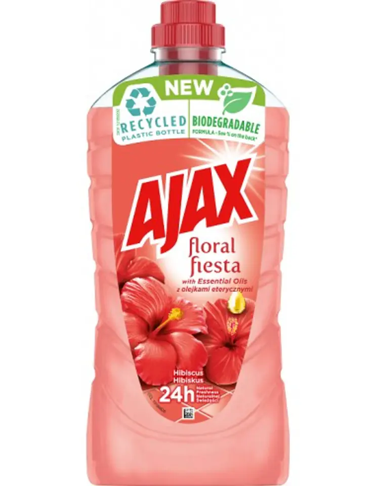 ⁨AJAX Płyn 1L do podłóg HIBISKUS⁩ w sklepie Wasserman.eu