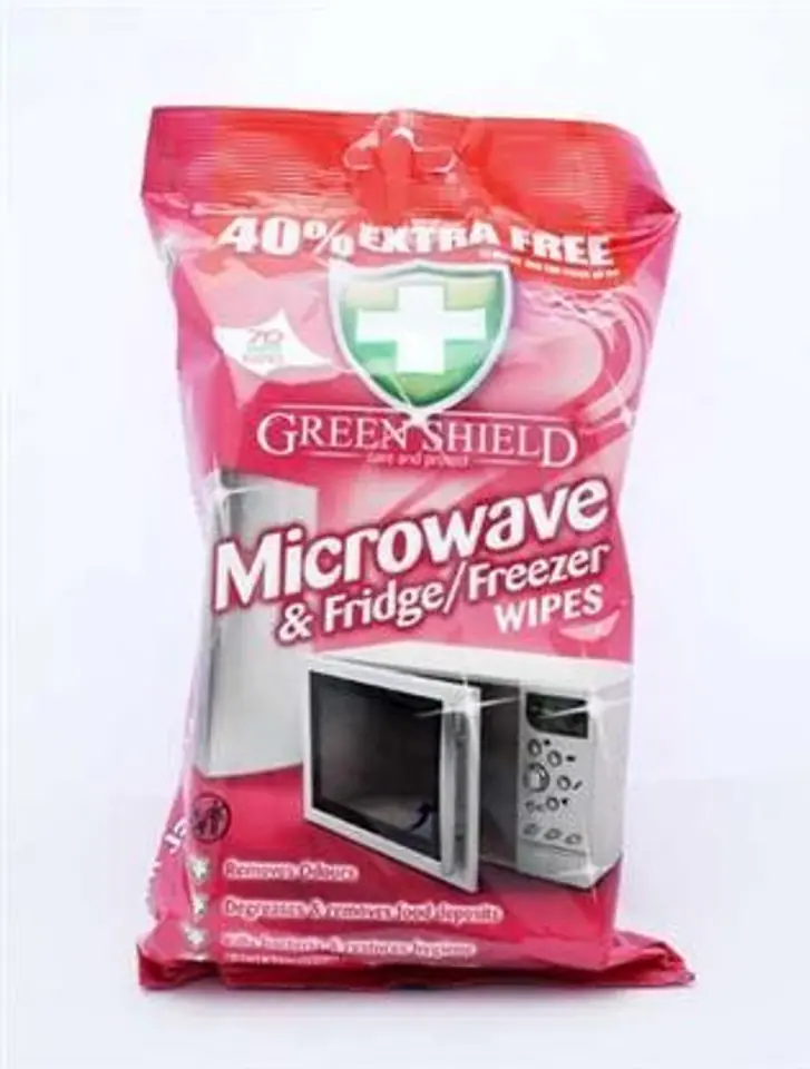 ⁨GREEN Chusteczki do lodówek i mikrofali 70szt SHIELD MICRO & FREEZER⁩ w sklepie Wasserman.eu