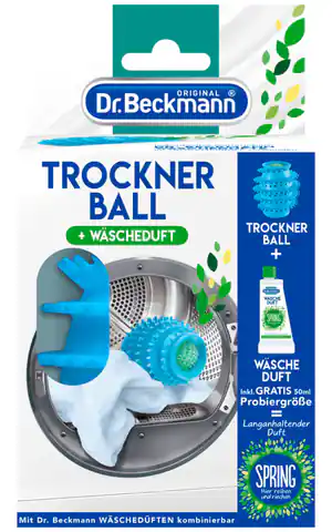 ⁨DR BECKMANN Kula do suszarki+50ml zapac h Trockner Ball⁩ w sklepie Wasserman.eu
