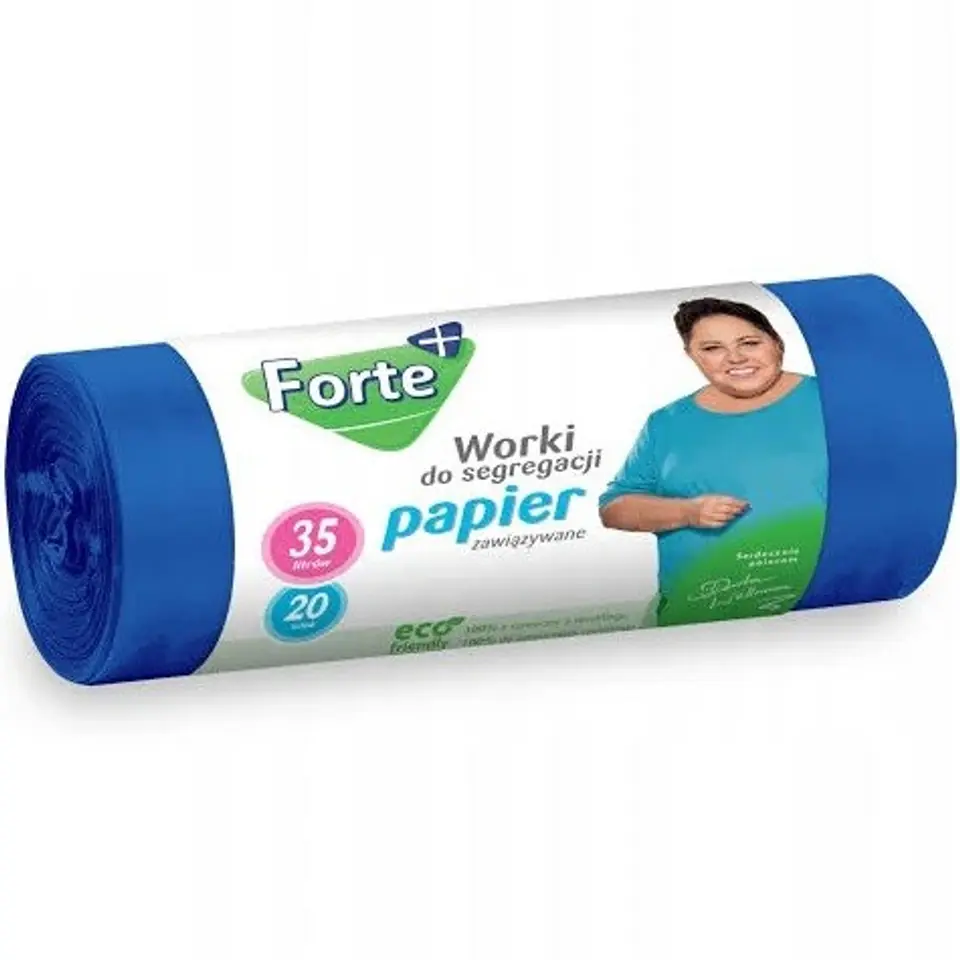 ⁨FORTE Segregation bags 35L 20pcs tied PAPER⁩ at Wasserman.eu