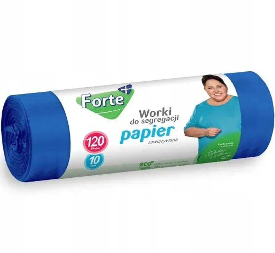 ⁨FORTE Segregation bags 120L 10pcs tied PAPER⁩ at Wasserman.eu