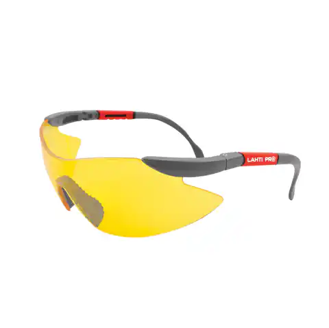 ⁨46039 Okulary ochronne żółte z filtrem UV F1, kategoria 2, LahtiPro⁩ w sklepie Wasserman.eu