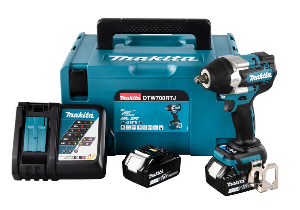 ⁨MAKITA IMPACT WRENCH 18V 1/2" 700Nm 2x5.0Ah CASE MAKPAC DTW700RTJ⁩ at Wasserman.eu